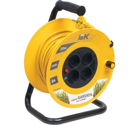 Удлинитель на катушке IEK 4х20м УК20 с термозащитой 2х0.75 Garden WKP23-06-04-20 277731