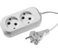 Электрический удлинитель ШВВП 0.75кв мм, 2 гнезда, 1300Вт, 5м СИБИН 55091-5