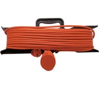 Удлинитель-шнур на рамке 1 гнездо ПВС 3х1 с/з оранжевый T-Plast Шу/Р50м-16А 70.50.04.02.05