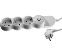 Электрический удлинитель, ПВС 1кв мм, выкл, заземл, защитная шторка, 3 гнезда, 3500Вт, 5м Зубр МАСТЕР 55039-5