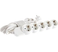 Электрический удлинитель, ПВС 1кв мм, заземл, 5 гнезд, 3500Вт, 5м Зубр МАСТЕР 55058-5