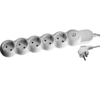 Электрический удлинитель, ПВС 1кв мм, выкл, заземл, защитная шторка, 5 гнезд, 3500Вт, 3м Зубр МАСТЕР 55059-3