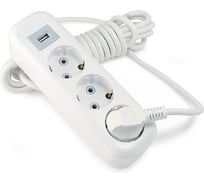 Сетевой удлинитель У3-Е-USB-03 3-местный с з/к 250В 16А, USB гнездо 5В 1.3А, 3м LUX 4606400418917