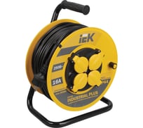 Удлинитель на катушке с термозащитой 4х40м УК40 3х1.5 IP44 IEK Industrial plus WKP15-16-04-40-44 280614
