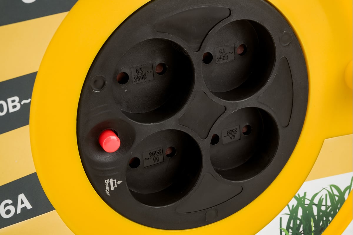 Удлинитель на катушке с термозащитой 4х30м УК30 2х0.75 IEK Garden WKP23 ...