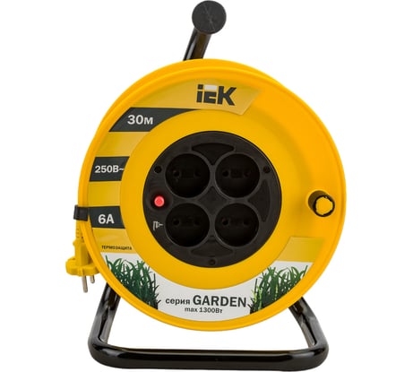 Удлинитель на катушке с термозащитой 4х30м УК30 2х0.75 IEK Garden WKP23-06-04-30 277732