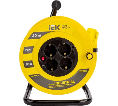 Удлинитель на катушке с термозащитой 4х30м УК30 3х1.0 IEK Industrial WKP14-10-04-30 277736