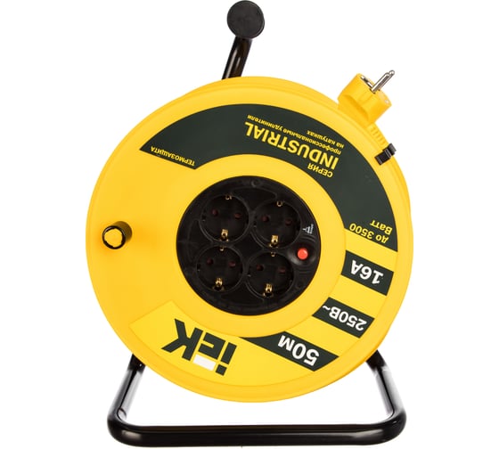 Удлинитель на катушке с термозащитой 4х50м УК50 3х1.5 IEK Industrial WKP15-16-04-50 277738
