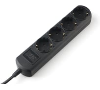 Бытовой удлинитель Power Cube 4р с/з, без выкл. 2200 вт, 10 а, 3 м 3x0,75 черный графит PC-1B-3M