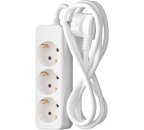 Сетевой удлинитель 1х3, 3м, 16А, с заземлением, белый ФОТОН 16-33Е 11848