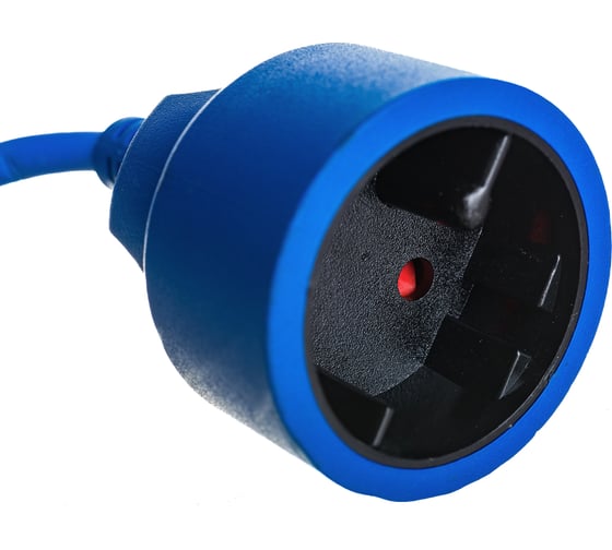 Морозостойкий шнур-удлинитель на рамке 16А 1роз. синий, 30м Power Cube PC-B1-F-30-R