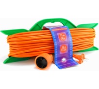 Удлинитель на рамке 1роз. 35м оранж. Power Cube PC-B1-R-35