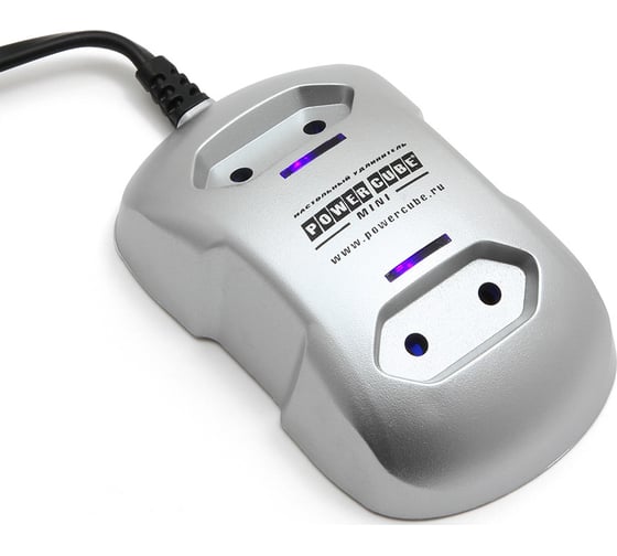 Настольная розетка mini, 1.8м серебро Power Cube PCM-2S 1