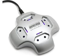 Настольная розетка 4р mini, 1.8м серебро Power Cube PCM-4S