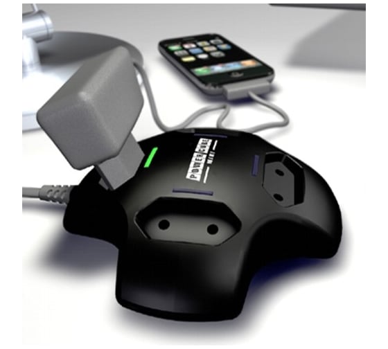 Настольная розетка 4р mini, 1.8м черная Power Cube PCM-4B
