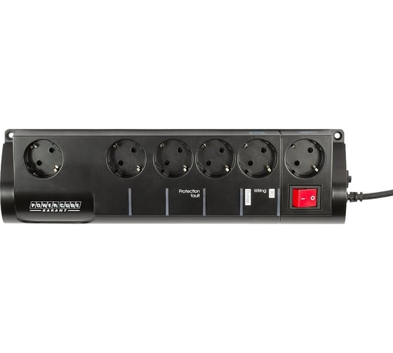 Сетевой фильтр 3м 5+1 черный Power Cube Garant SISN-BLACK-10