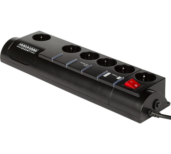 Сетевой фильтр 3м 5+1 черный Power Cube Garant SISN-BLACK-10