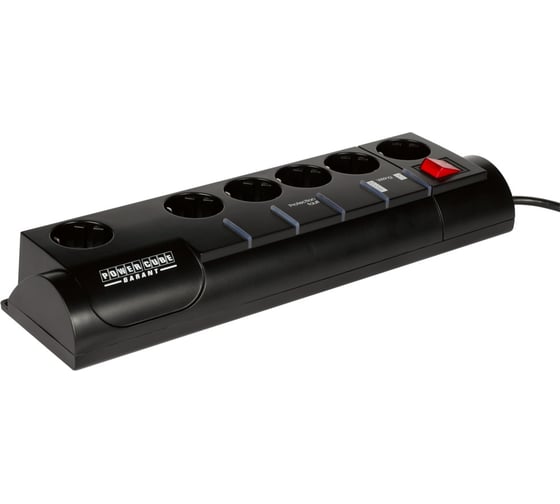 Сетевой фильтр 3м 5+1 тлф. защ., черный Power Cube Garant SISN-2-BLACK-10