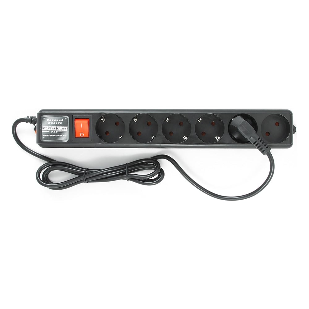 Сетевой фильтр 3м черный Power Cube PRO SPL5+1-B-10 BLACK - выгодная ...