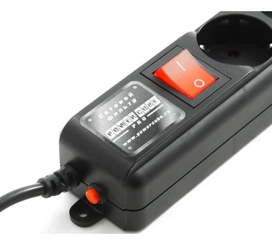 Сетевой фильтр 3м черный Power Cube PRO SPL5+1-B-10 BLACK