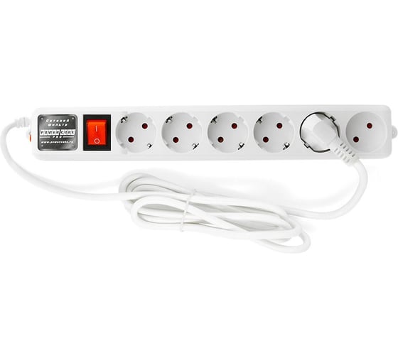 Сетевой фильтр 1.95м белый Power Cube PRO SPL5+1-B-6 WHITE 1
