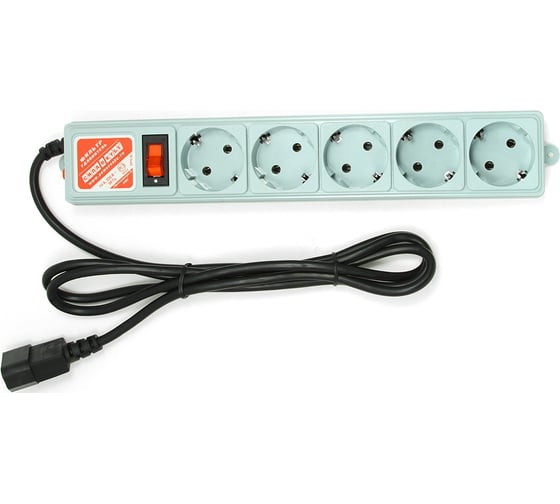 Фильтр-удлинитель 1.9м д/подкл. к UPS 5 роз. серый Power Cube SPG-B-6Ext