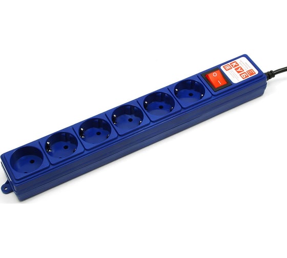 Фильтр-удлинитель 3м 6роз. синий Power Cube SPG5+1-B-co10