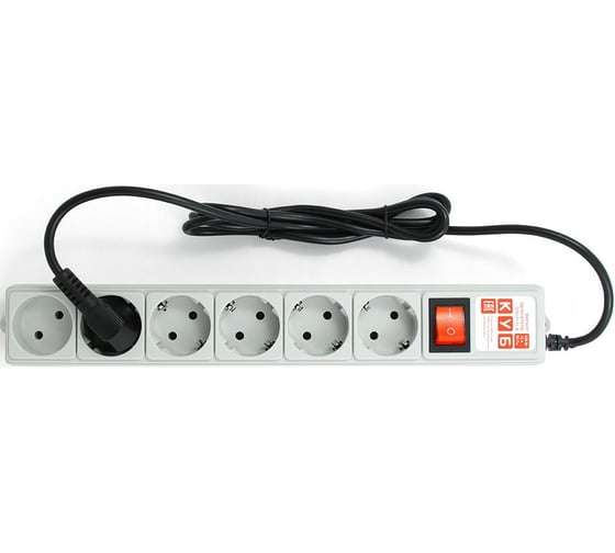 Сетевой фильтр-удлинитель Power Cube 3м 6роз серый SPG(5+1)-B-10