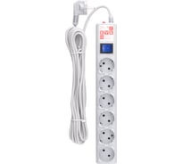 Фильтр-удлинитель Power Cube 5м 6роз серый SPG(5+1)-B-15
