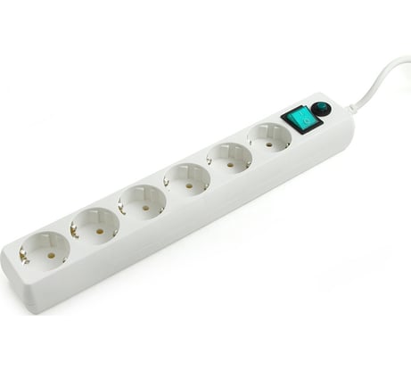 Сетевой фильтр 1.8м 6р белый Гарнизон EHW-6
