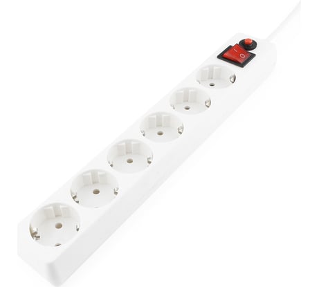 Сетевой фильтр 5м 6р белый Гарнизон EHW-15