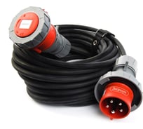 Промышленный удлинитель шнур энаргит 380 вольт, кг 5x2,5 (50 метров, 1 розетка - 32а/iec60309, ip 67) КГ525-50-1-67