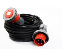 Удлинитель силовой шнур энаргит 380 вольт, кг 5x1,5 (30 метров, 1 розетка - 16а/iec60309, ip 67) КГ515-30-1-67