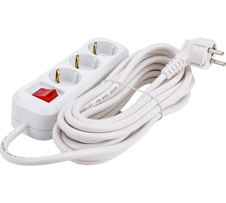 Удлинитель UNIVersal s-303а пвс 3/1,5 3гн. с заземлением, с выключателем, длина 7м (еврослот) 1728