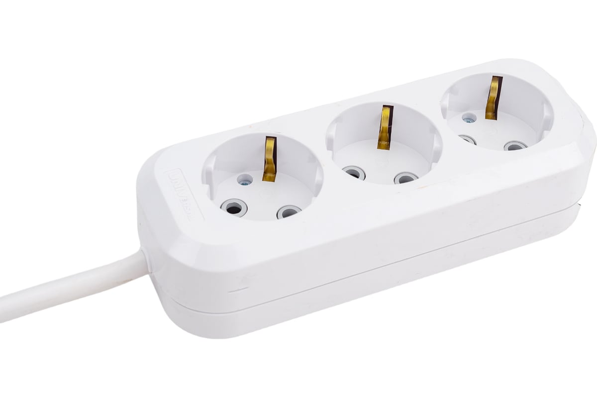 Удлинитель UNIVersal е-303а пвс 3/1,5 3гн. с заземлением, длина 3м ...