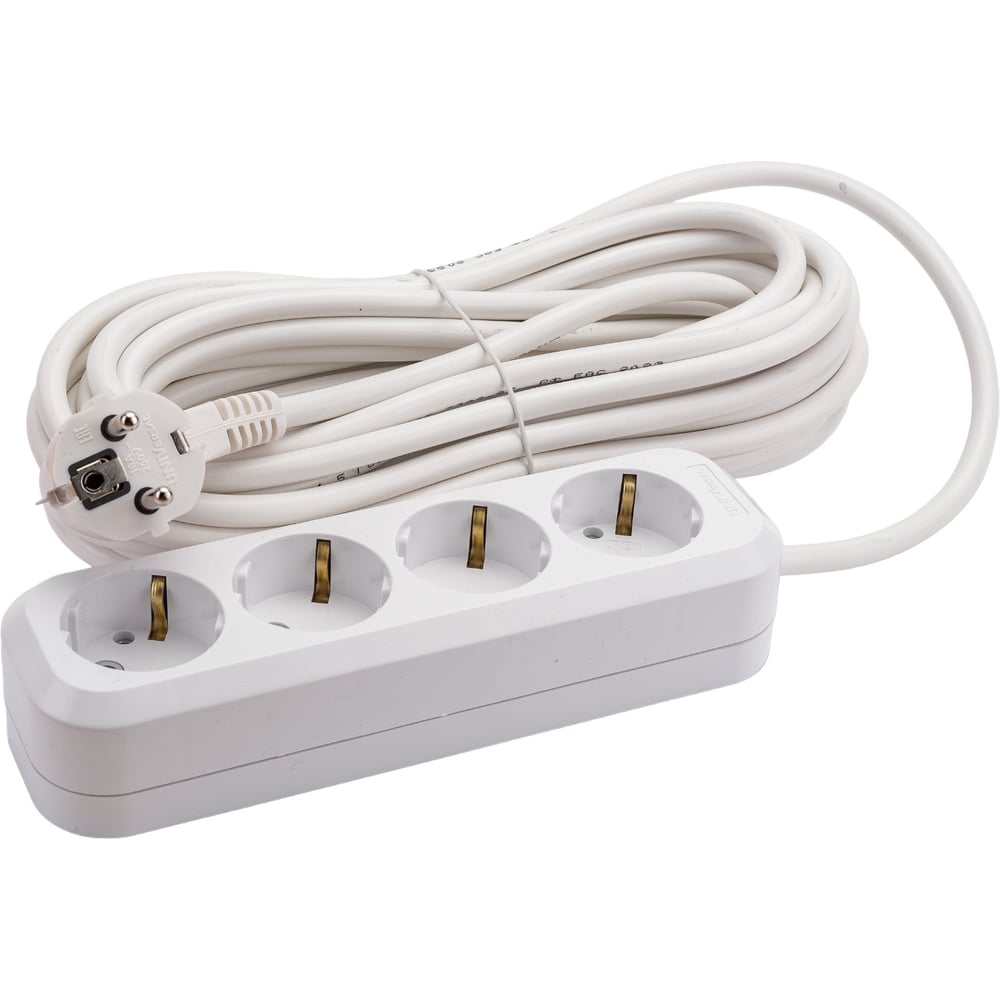 Удлинитель UNIVersal е-304а пвс 3/1,5 4гн. с заземлением, длина 10м ...