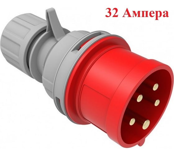 Промышленный шнур удлинитель энаргит 380 вольт, кг 5x4,0 (25 метров, 1 розетка - 32а/iec60309, ip 44) КГ540-25-132-44