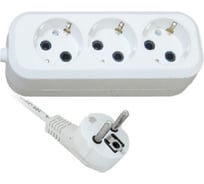 Бытовой удлинитель с заземлением ПВС, 3х0.75, 3 гнезда, 5м FIT 554-05 83225