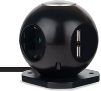 Сетевой фильтр Rombica NEO SPHERUM 2хUSB(5В/2,1А)/3x220V/1,5м - Черный PSE-005