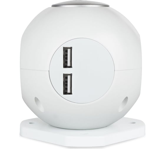 Сетевой фильтр Rombica NEO SPHERUM 2хUSB(5В/2,1А)/3x220V/1,5м - Черный - Белый PSE-004