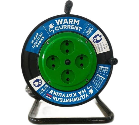 Удлинитель на катушке Ланит с 4-мя розетками, 25м, 2x1,5 KAT025