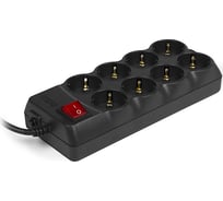 Сетевой фильтр 1.8м, 8 розеток, черный SVEN Optima Pro SV-013677