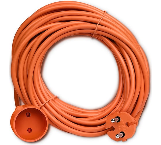 Удлинитель, 1 розетка, оранжевый SVEN Elongator 2G-10m 971