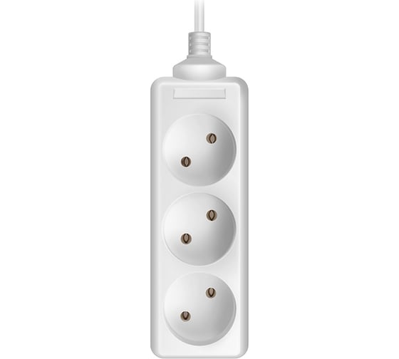 Удлинитель, 3 розетки, белый SVEN Standard 2G-3/3m 962