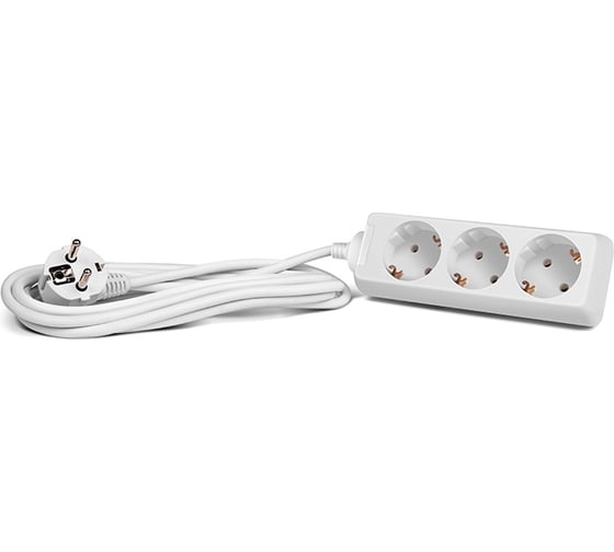 Удлинитель, 3 розетки, белый SVEN Standard 3G-3/5m 966