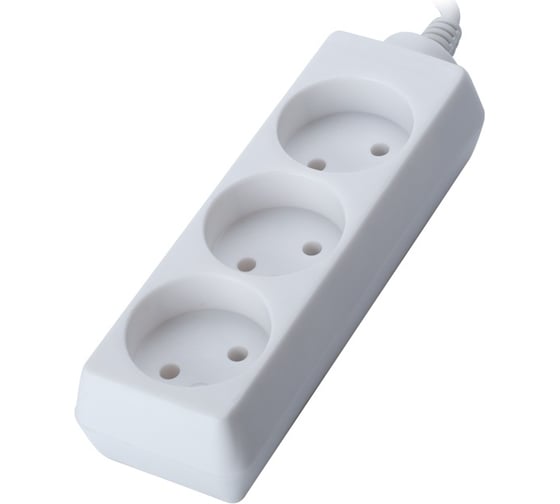 Удлинитель, 3 розетки, белый SVEN Standard 2G-3/1.5m SV-013899 1