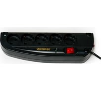 Сетевой фильтр VEKTOR se 2.2 кВт черный 1.8-2м (для аудио-видео техники) 7752