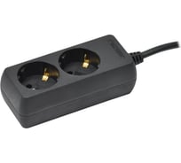 Удлинитель IEK у02 2 места с/з 3м 3x1мм2 16а 250в черный WYP10-16-02-03-Z-K02