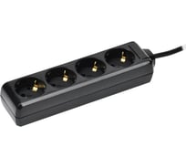 Удлинитель IEK у04 4 места с/з 5м 3x1мм2 16а 250в черный WYP10-16-04-05-Z-K02