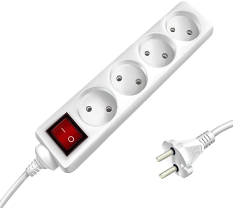 Сетевой удлинитель СТАРТ (14285) 4 розетки 3 метра с выключателем без заземле 14102